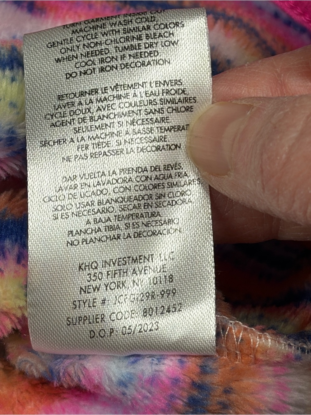 Juicy Couture Girls' Multicolor Fleece Quarter-Zip Pullover - Pink - Picture 8 of 9
